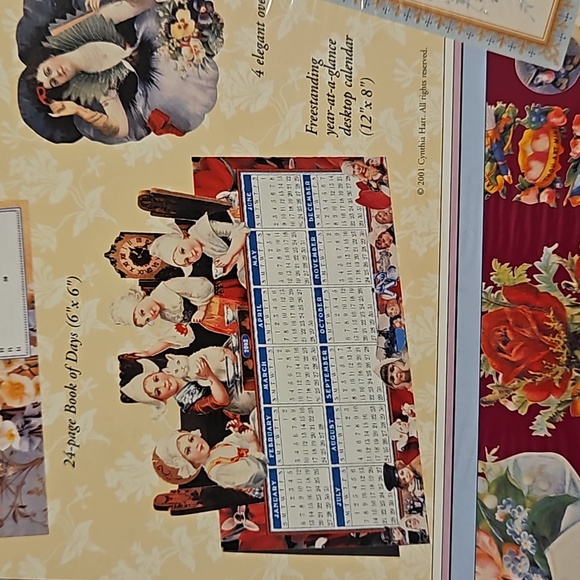 Cynthia Hart's Victorian 2002 calendar with ALL the bonuses NIP Vintage ephemera - Picture 7 of 7